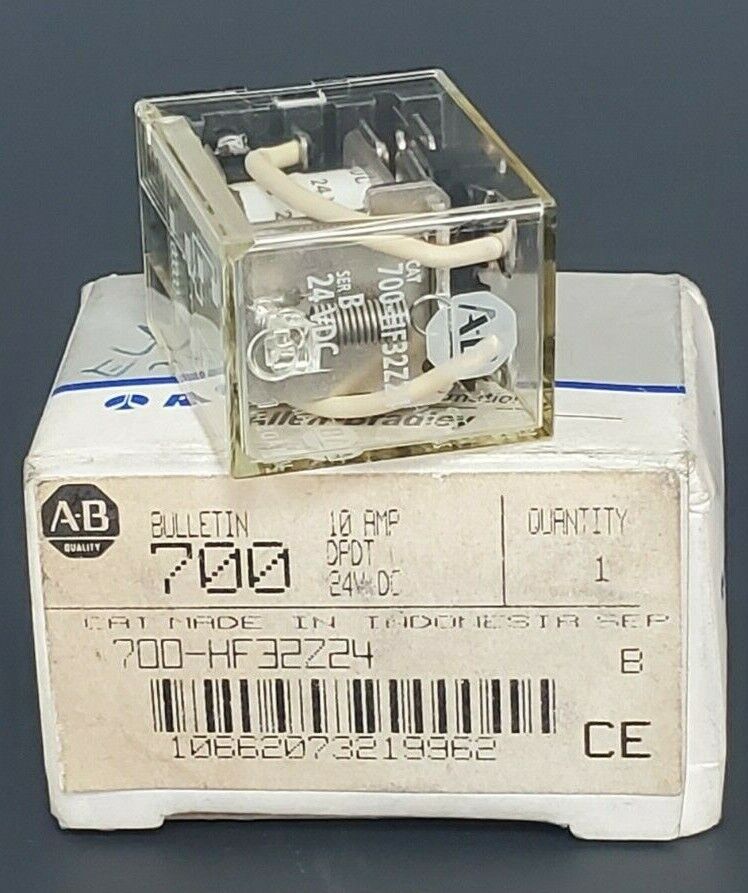 NIB ALLEN BRADLEY 700-HF32Z24 RELAY 10AMP 24V DC, SER. B