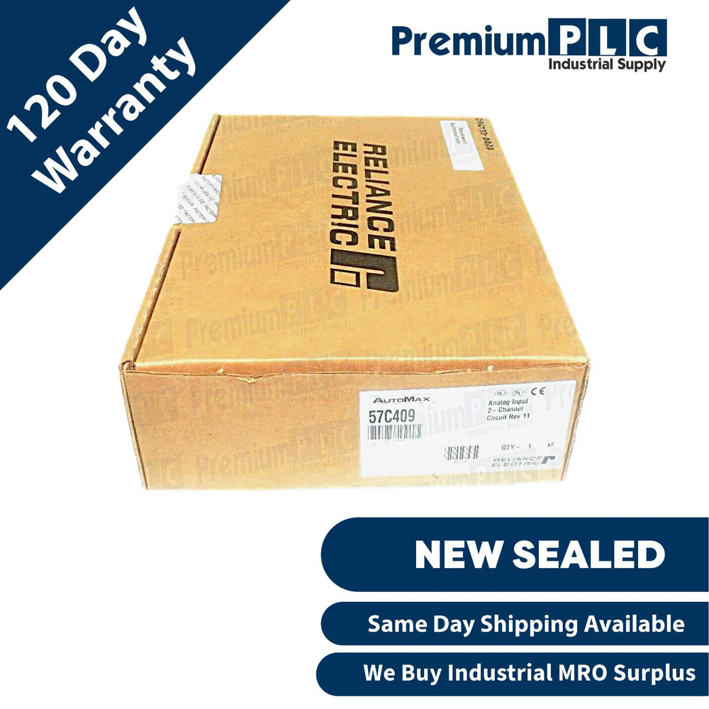 NEW F/S RELIANCE ELECTRIC 57C409 AutoMax ANALOG INPUT 2-CHANNEL CIRCUIT REV. 11