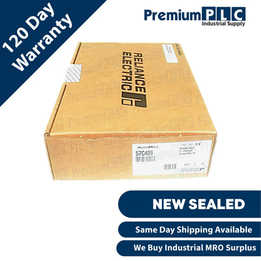 NEW F/S RELIANCE ELECTRIC 57C409 AutoMax ANALOG INPUT 2-CHANNEL CIRCUIT REV. 11