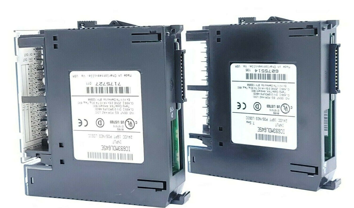 LOT OF 2 GE FANUC IC693MDL645E INPUT MODULES 24VDC 16PT POS/NEG/ LOGIC