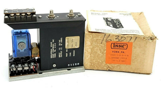 ISSC 1060-1-D-D-2-B TIMER RELAY 10601DD2B REPEAT CYCLE .06-1.0 SEC.