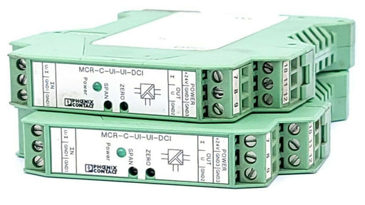 LOT OF 2 PHOENIX CONTACT MCR-C-UI-UI-DCI COMMUNICATION INTERFACE MODULES 2810913