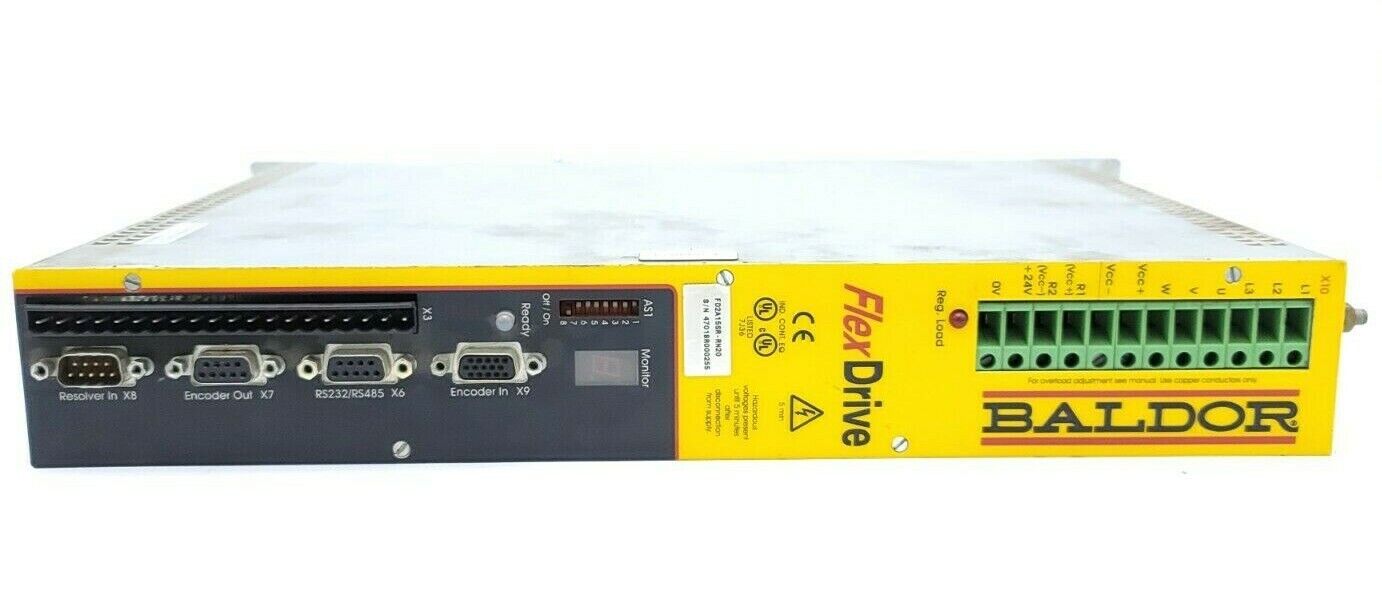 BALDOR ABB FD2A15SR-RN20 FLEX DRIVE SERVO DRIVE 1115A-230V-RES-232 15A/AC0-250V