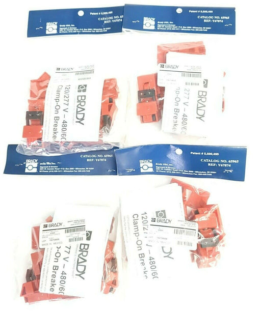 NEW BRADY 65965 CB LOCKOUT 6/PACK 277V NO HOLE QTY: 4