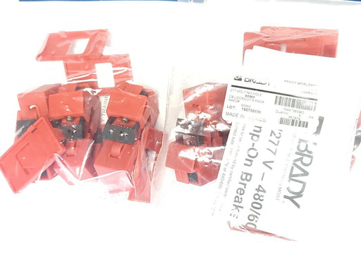 NEW BRADY 65965 CB LOCKOUT 6/PACK 277V NO HOLE QTY: 4