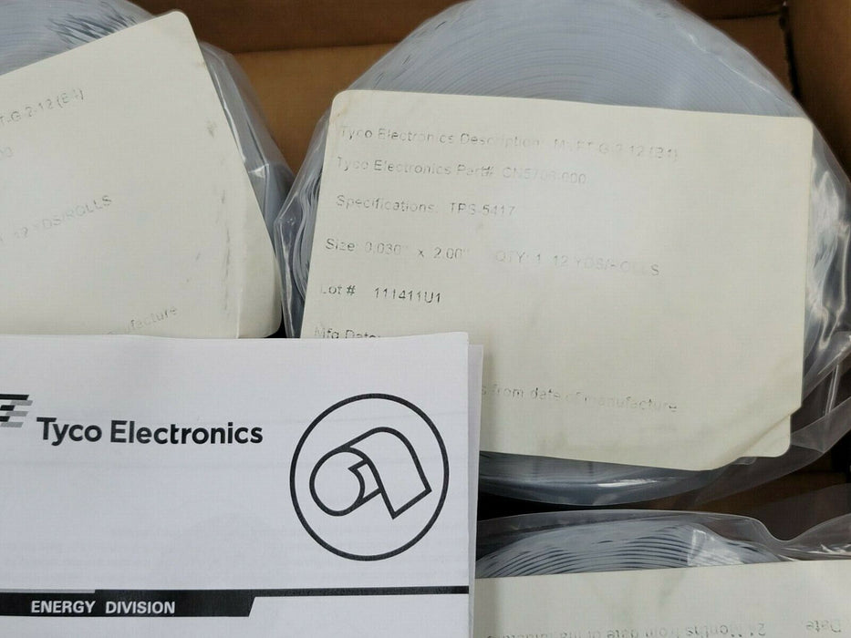 BOX OF 4 NEW TYCO ELECTRONICS MVFT-G-2-12 (B4) MEDIUM VOLTAGE FUDION TAPE