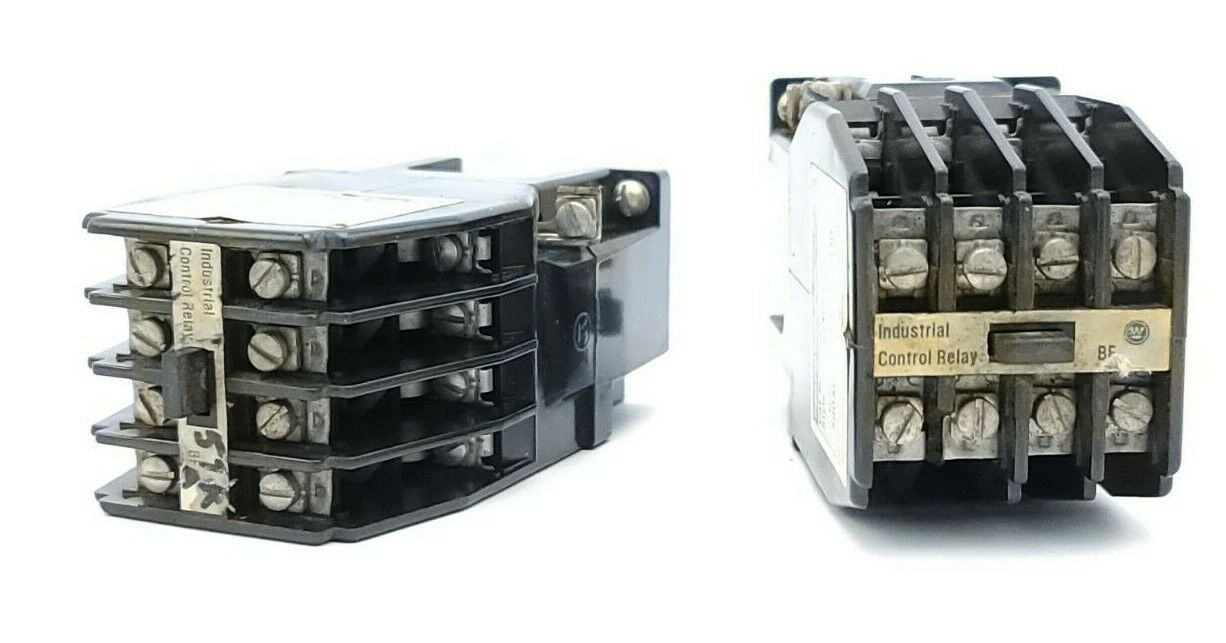 LOT OF 2 WESTINGHOUSE BF44F CONTROL RELAYS STYLE 765A864G01 AMPS 10