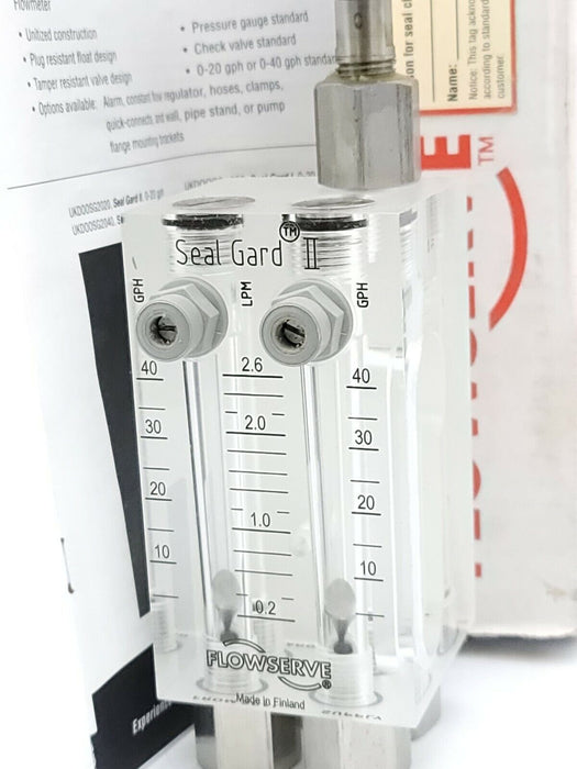NIB FLOWSERVE KYTOLA X29540-D-CV SEAL GARD II GPH FLOWMETER 0-40 GPH 0-300 PSI