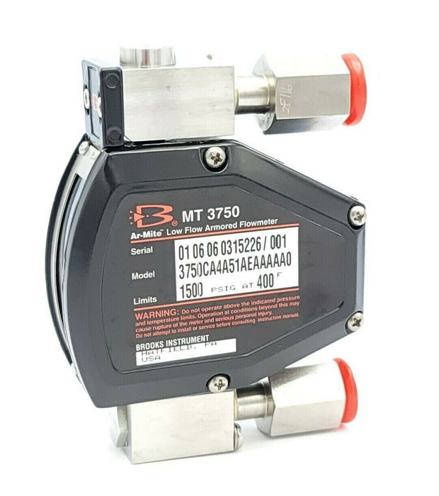 NEW BROOKS INSTRUMENT MT 3750 AR-MITE LOW FLOW ARMORED FLOWMETER 1500PSIG