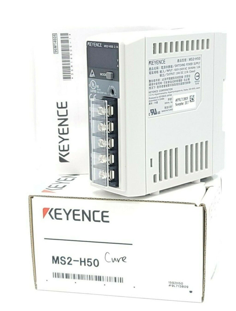 NIB KEYENCE MS2-H50 SWITCHING POWER SUPPLY MS2H50, 1.3AMP 24V