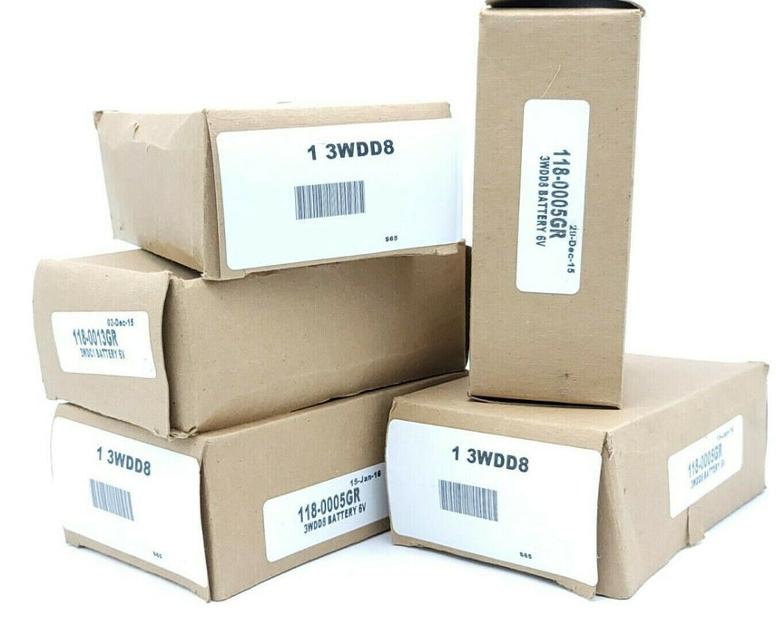 LOT OF 5 NEW BIG BEAM EMERGENCY SYSTEMS INC. 118-0005 RECHARGEABLE BATTERIES
