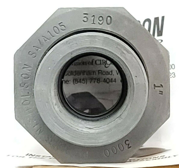 NIB NICHOLSON 6505010 UNIFLEX PIPE COUPLING 1'' CARBON STEEL