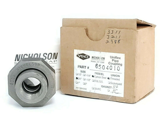 NIB SPENCE NICHOLSON STEAM TRAP 6504010 3/4'' CARBON STEEL UNIFLEX PIPE COUPLING