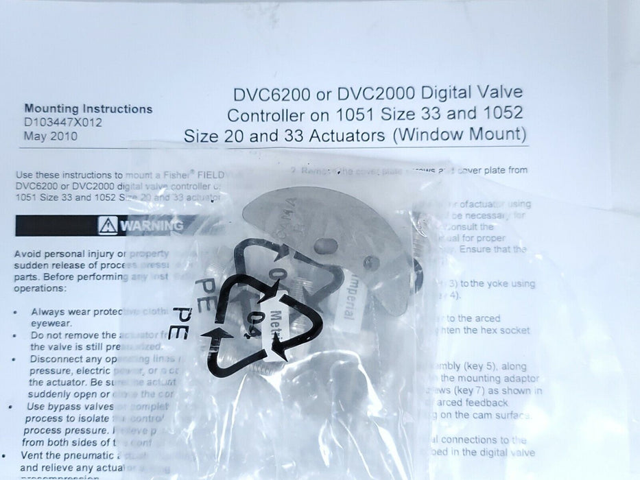 NIB FISHER CONTROLS MTG-225-320393 KIT MTGDVVCNC-132F