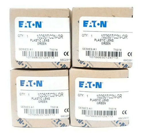 LOT OF 4 NIB EATON CUTLER-HAMMER 10250TC2N-GR PLASTIC LENS GREEN SER. A1