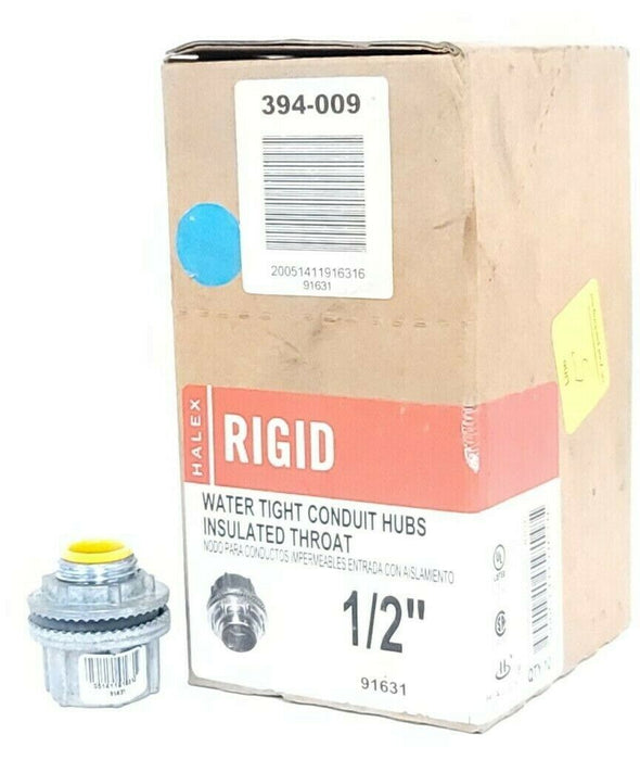 LOT OF 10 NIB HALEX RIGID 91631 WATER TIGHT CONDUIT HUBS INSULATED THROAT