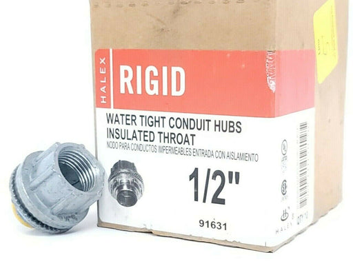 LOT OF 10 NIB HALEX RIGID 91631 WATER TIGHT CONDUIT HUBS INSULATED THROAT