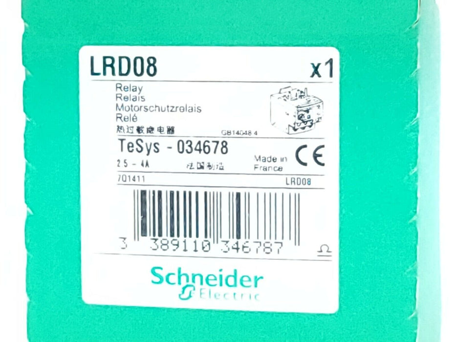 NIB SCHNEIDER ELECTRIC LRD08 RELAY 2.5-4A