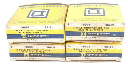 LOT OF 4 NIB SQUARE D 9998-BA-21 2-POLE CONTACT KITS 9998BA21