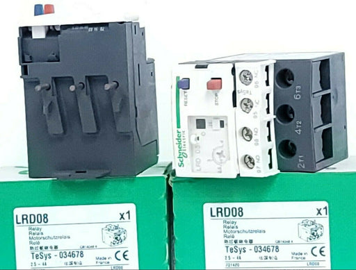 LOT OF 2 NIB SCHNEIDER ELECTRIC LRD08 RELAYS 2.5-4A