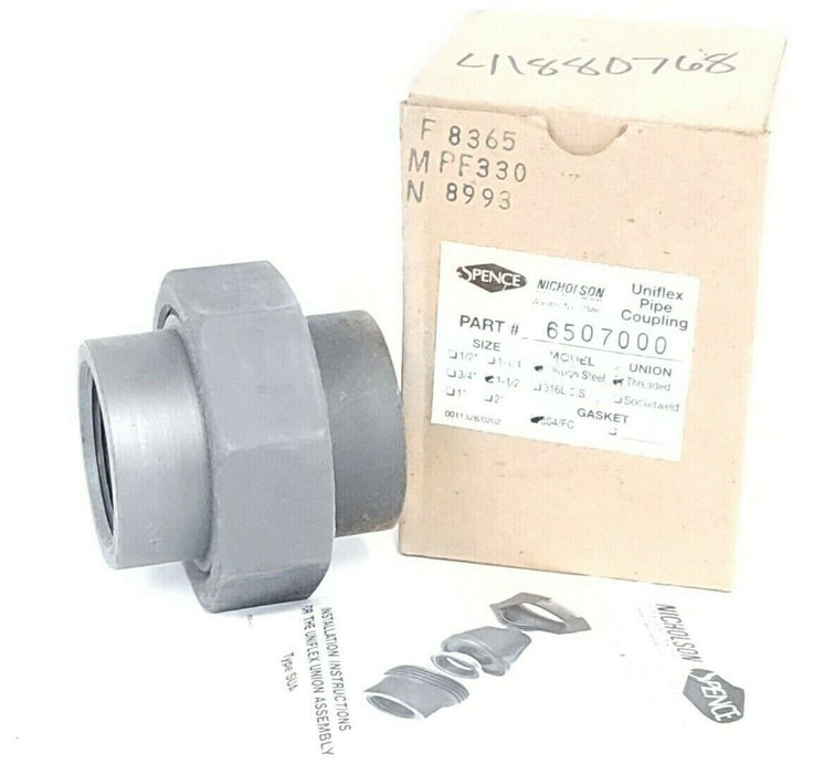 NIB SPENCE NICHOLSON 6507000 UNIFLEX PIPE COUPLING 1-1/2'' CARBON STEEL