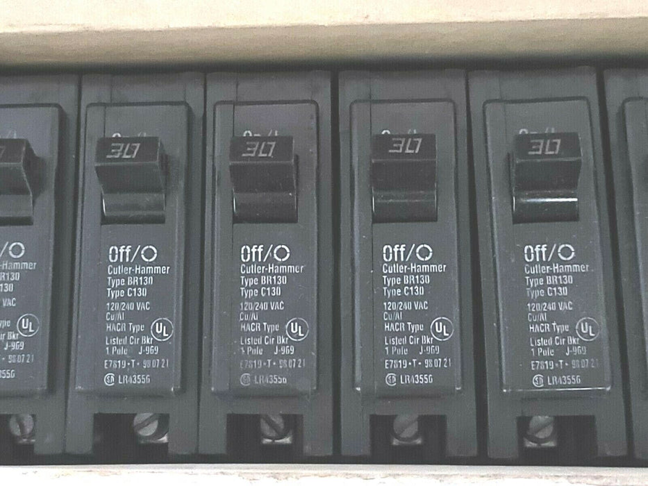 BOX OF 11 NEW CHALLENGER C130 CIRCUIT BREAKERS TYPE C 1P, 30A