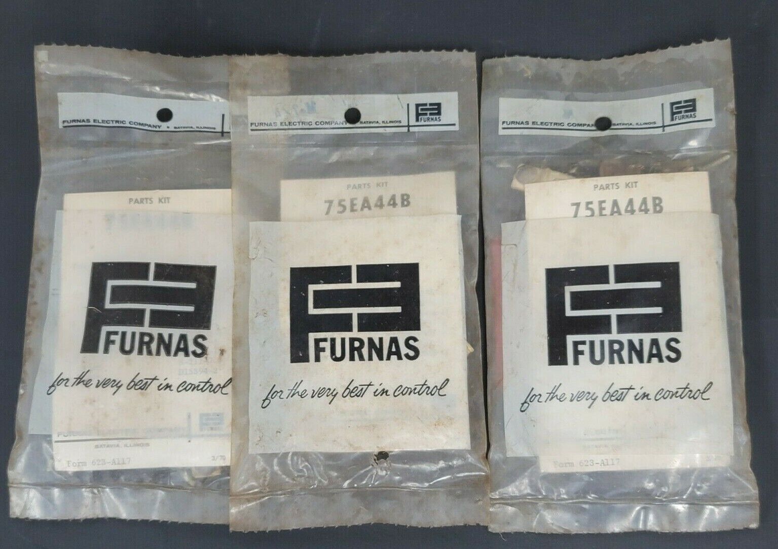 LOT OF 3 NEW FURNAS 75EA44B CONTACT KITS 1-POLE