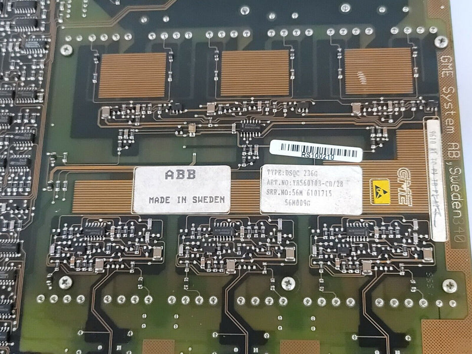 ABB TYPE: DSQC 236G ART. NO: YB560103-CD/28 AXIS DRIVE BOARD