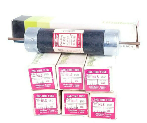 LOT OF 7 NIB LITTELFUSE NLS-150 ONE-TIME FUSES NLS150 600V