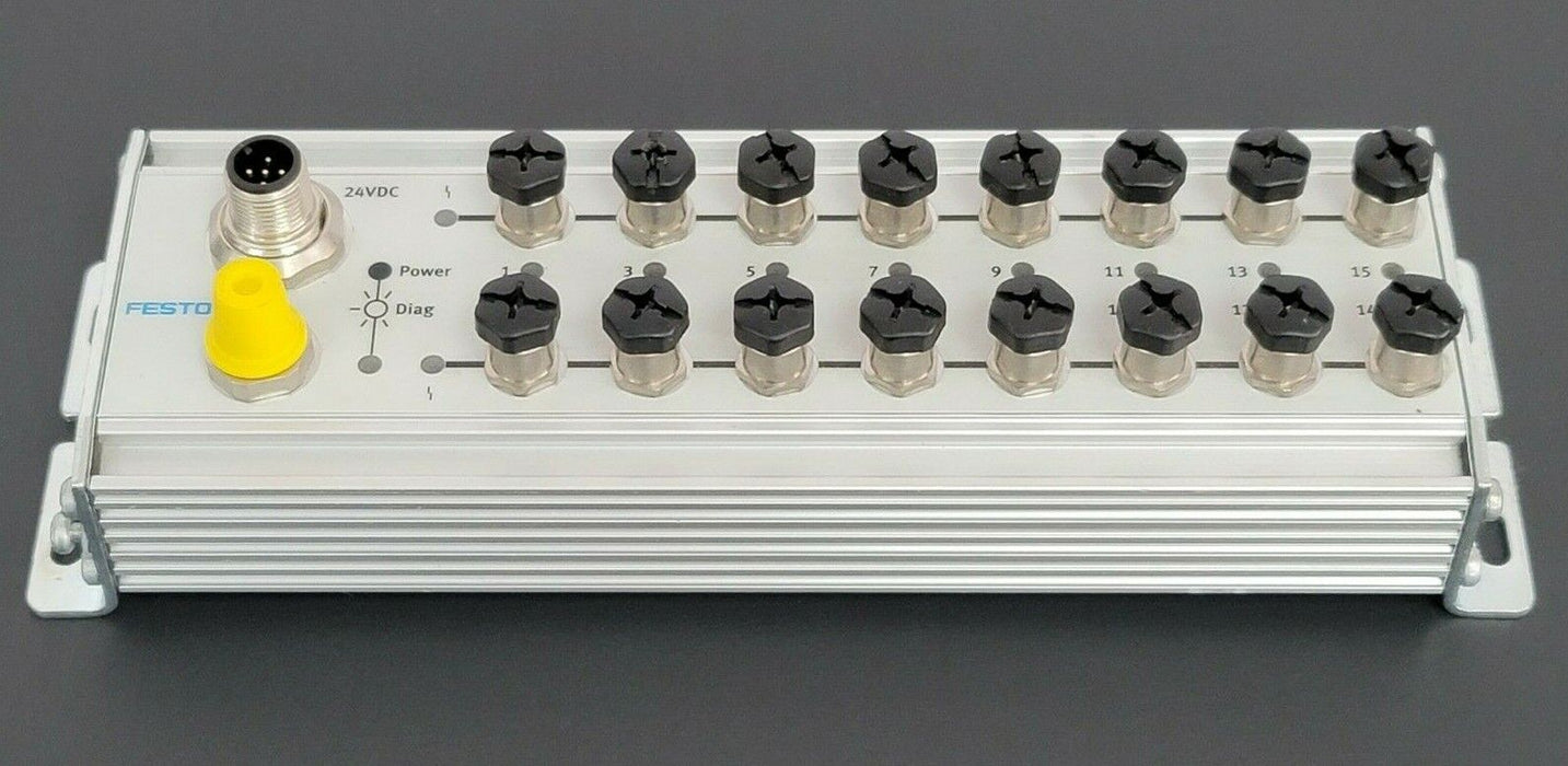 NEW FESTO CP-E16-M8-Z POWER SUPPLY 16 INPUTS 3 PIN 24VDC,189670 HW: 08.99