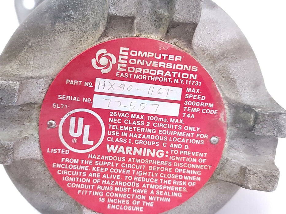 COMPUTER CONVERSIONS HX90-11GT RESOLVER TRANSDUCER EXPLOSION PROOF 3000RPM