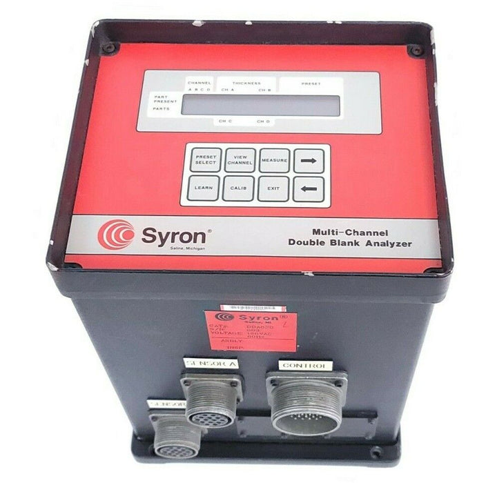 SYRON DBA020 DOUBLE BLANK ANALYZER 120VAC S/N:003
