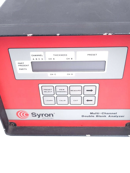 SYRON DBA020 DOUBLE BLANK ANALYZER 120VAC S/N:003