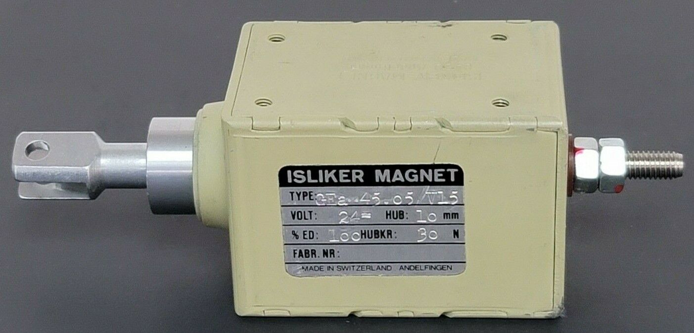NEW ISLIKER MAGNET GEA-45.05 MAGNETIC SOLENOID 24V, 10MM, 30N, GEA-45.05/V15
