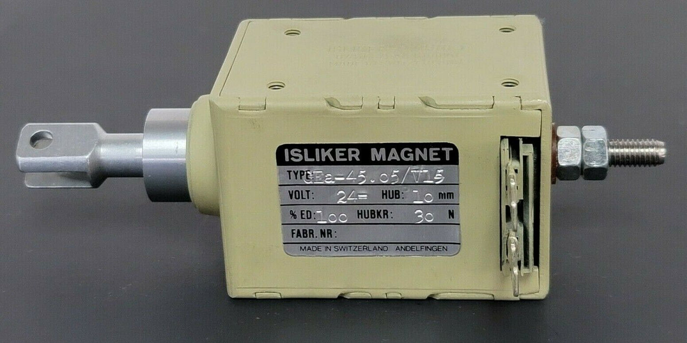 NEW ISLIKER MAGNET GEA-45.05 MAGNETIC SOLENOID 24V, 10MM, 30N, GEA-45.05/V15