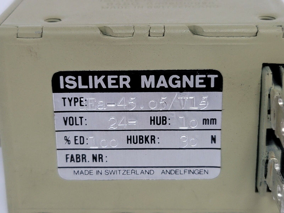 NEW ISLIKER MAGNET GEA-45.05 MAGNETIC SOLENOID 24V, 10MM, 30N, GEA-45.05/V15