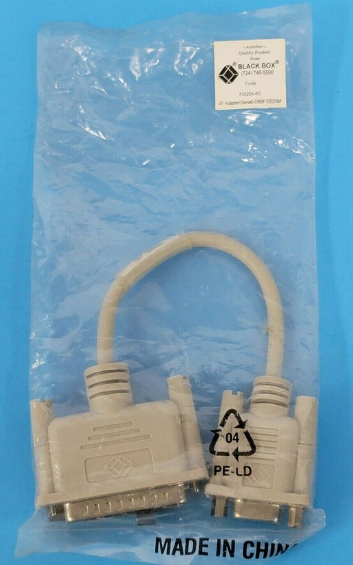 NEW BLACK BOX FA520A-R3 AT ADAPTER SERIAL DB9F/DB25M