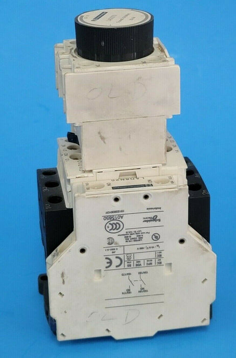 SCHNEIDER TELEMECANIQUE LC1-D12G7 CONTACTOR W/ LA2-DT0 & LAD-8N20, 1D12G7