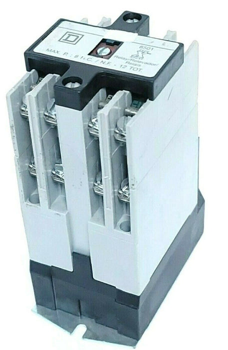 NEW SQUARE D 8501-X080 CONTROL RELAY TYPE X, SER A, 8501XO80, 9998-X53 COIL