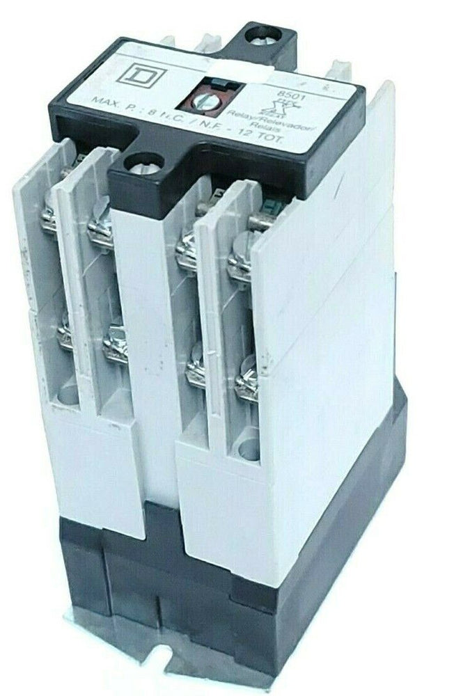 NEW SQUARE D 8501-X080 CONTROL RELAY TYPE X, SER A, 8501XO80, 9998-X53 COIL