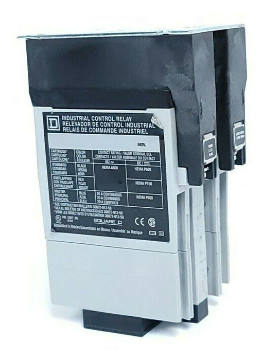 NEW SQUARE D 8501-X080 CONTROL RELAY TYPE X, SER A, 8501XO80, 9998-X53 COIL