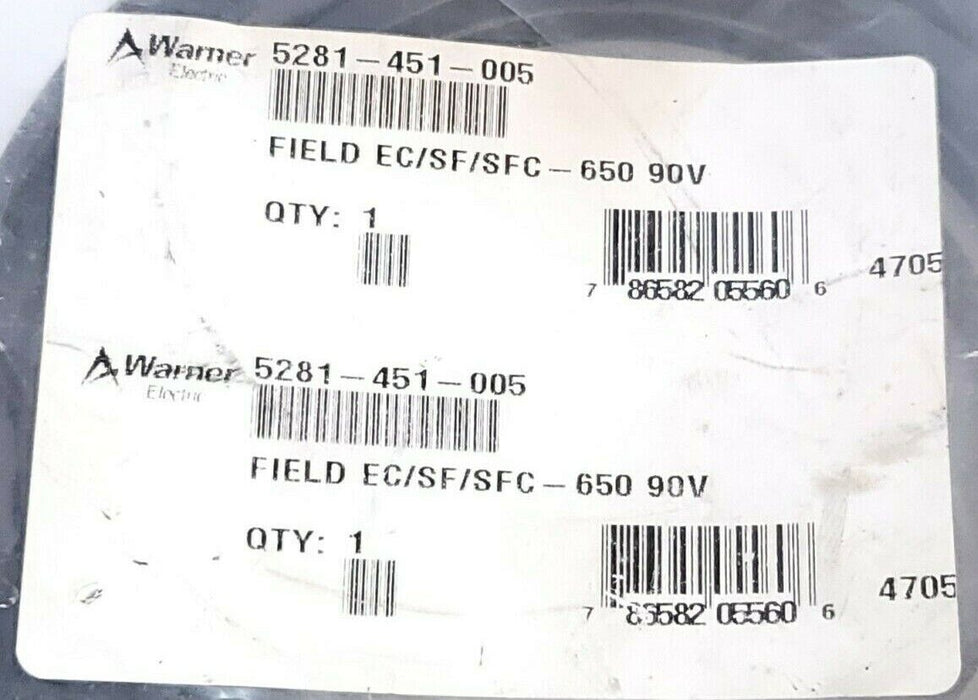 NEW WARNER ELECTRIC 5281-451-005 FIELD EC/SF/SFC-650 90V MODEL EC-650
