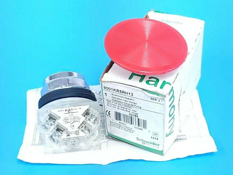 NIB SCHNEIDER ELECTRIC 9001KR5RH13 MUSHROOM OPERATOR RED SER. J
