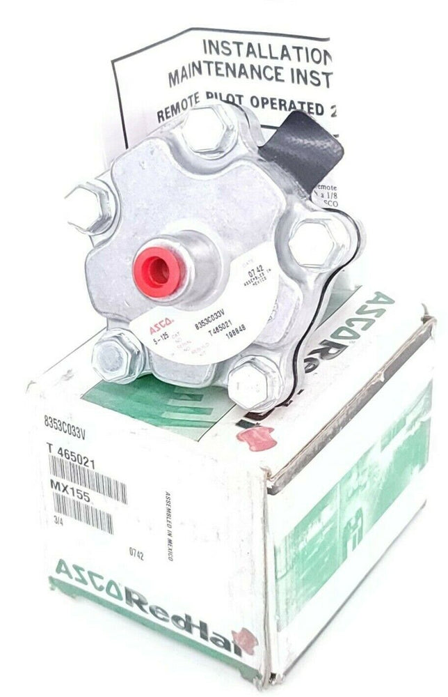 NIB ASCO 8353C033V DIAPHRAGM VALVE 3/4''