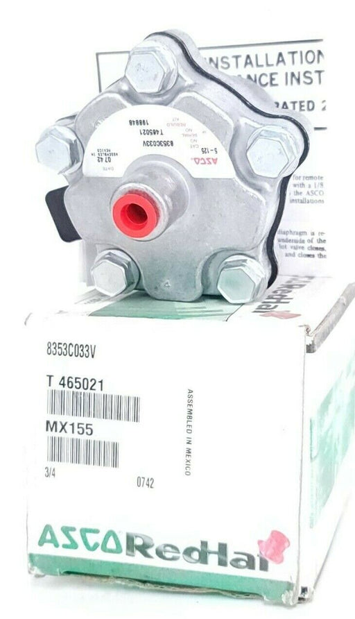 NIB ASCO 8353C033V DIAPHRAGM VALVE 3/4''
