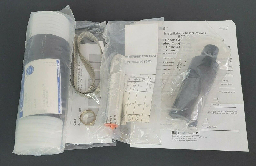 NIB ELASTIMOLD ECS-G3 JACKETED CABLE GROUNDING AND SEALING KIT K655BLR