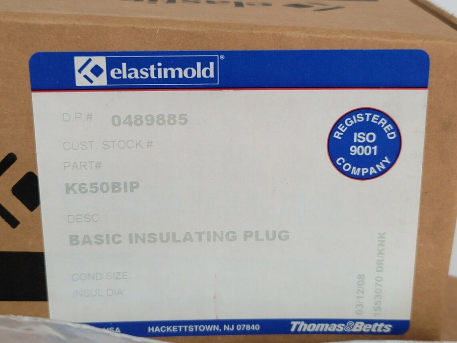 NIB ELASTIMOLD ECS-G3 JACKETED CABLE GROUNDING AND SEALING KIT K655BLR