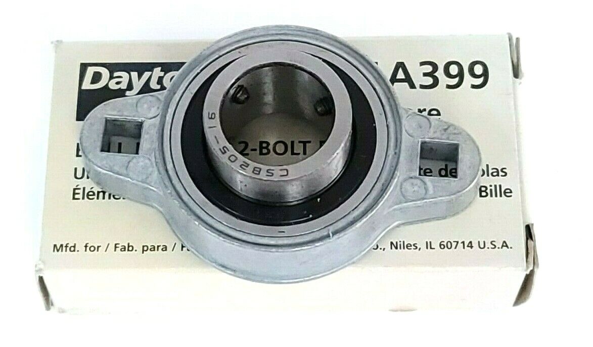 NIB DAYTON 1A399 BALL BEARING 2-BOLT FLANGE UNIT 1'' BORE