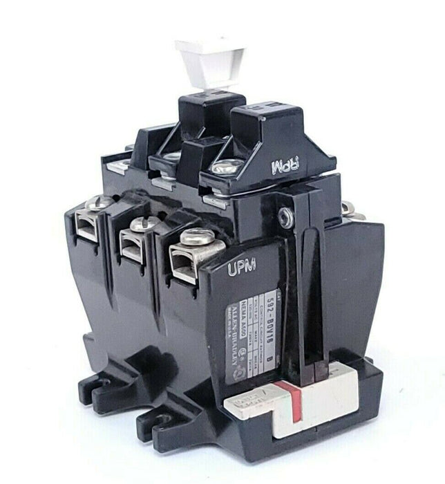 ALLEN BRADLEY 592-BOV16 OVERLOAD RELAY SER. B W/ TWO W38 HEATER ELEMENTS