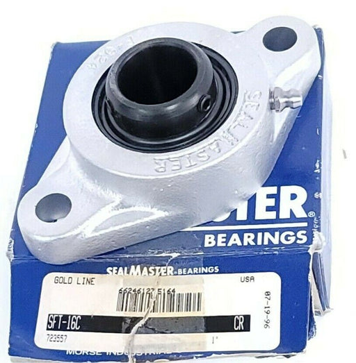 NIB SEALMASTER SFT-16C FLANGE MOUNT BEARING 2 BOLT 1 INCH BORE